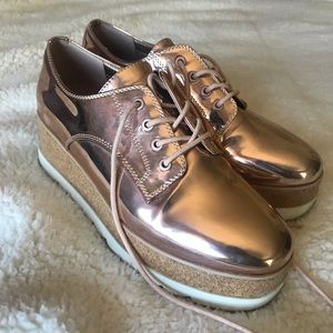 Rose Gold ALDO Platform Sneakers